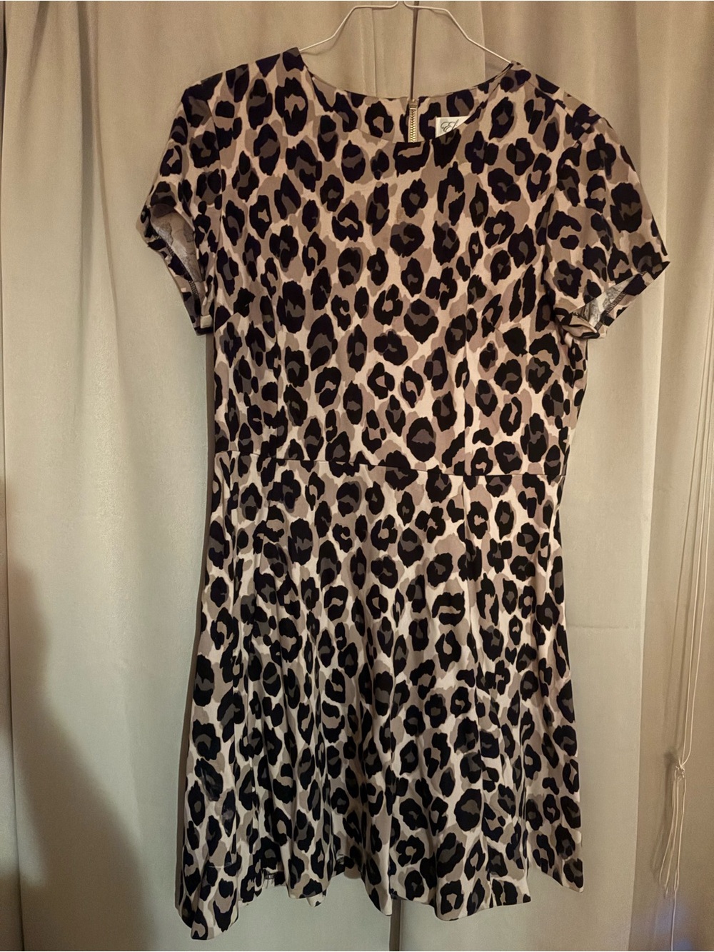 Eliza J Beige and Black Leopard Print Dress